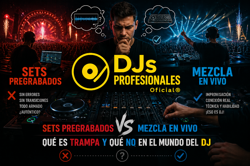 Sets Pregrabados vs Mezcla en Vivo: qué es trampa y qué no en el mundo del DJ